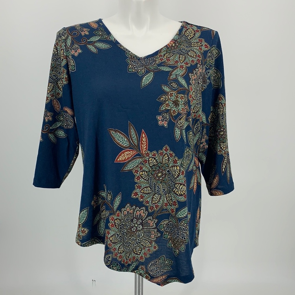 Christopher & Banks Petite 3/4 Sleeve Top